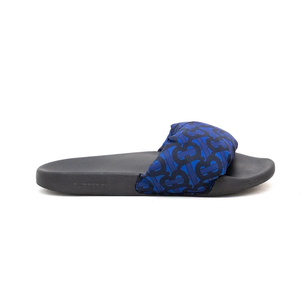 BURBERRY MEN'S FURLEY PUFF ROYAL BLUE BEACH POOL‎ SLIDE SANDALS SHOES US:9